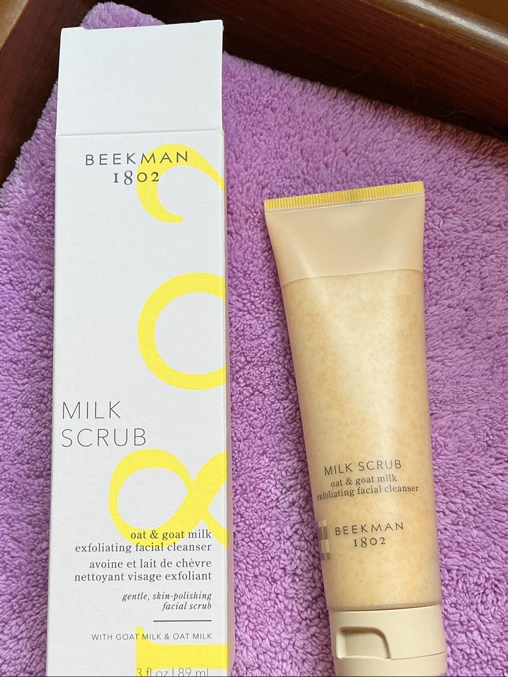 Beekman 1802 Milk Scrub - Beige Tube with Yellow Accents
